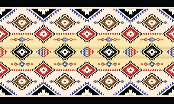 Modèle Géométrique Ethnique Abstrait Vecteur Motif Afro Américain Mexicain Aztèque — Image vectorielle