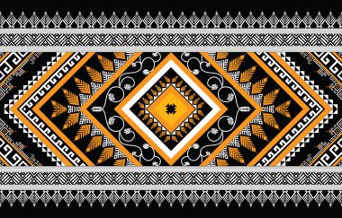 Soyut etnik geometrik model vektörü. Afrikalı Afro-Amerikan Aztek motifi ve bohem model vektörü desen tasarımı. arkaplan, duvar kağıdı, baskı, ambalaj, fayans, sarong, ipek, batik ve ambalaj için tasarlandı. vektör illüstrasyonu. 