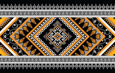 Soyut etnik geometrik model vektörü. Afrikalı Afro-Amerikan Aztek motifi ve bohem model vektörü desen tasarımı. arkaplan, duvar kağıdı, baskı, ambalaj, fayans, sarong, ipek, batik ve ambalaj için tasarlandı. vektör illüstrasyonu. 