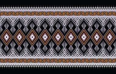 Soyut etnik geometrik model vektörü. Afrikalı Afro-Amerikan Aztek motifi ve bohem model vektörü desen tasarımı. arkaplan, duvar kağıdı, baskı, ambalaj, fayans, sarong, ipek, batik ve ambalaj için tasarlandı. vektör illüstrasyonu. 