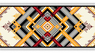 Soyut etnik geometrik model vektörü. Yerli Afro-Amerikan Meksikalı Aztek motifi ve bohem model vektör elementleri. arkaplan, duvar kağıdı, baskı, ambalaj, karo, vektör Aztek motifi için dizayn edildi 