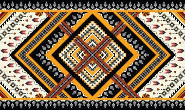 Soyut etnik geometrik örgü deseni. Doğu Afrika kökenli, Meksika kökenli, Aztek motifli tekstil ve bohem model vektör elementleri. arkaplan, duvar kağıdı, baskı .vektör ikat deseni için dizayn edildi. 