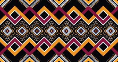 Soyut etnik geometrik örgü deseni. Doğu Afrika kökenli, Meksika kökenli, Aztek motifli tekstil ve bohem model vektör elementleri. arkaplan, duvar kağıdı, baskı .vektör ikat deseni için dizayn edildi. 