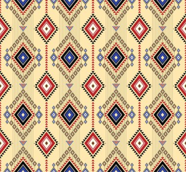 Soyut etnik geometrik örgü deseni. Doğu Afrika kökenli, Meksika kökenli, Aztek motifli tekstil ve bohem model vektör elementleri. arkaplan, duvar kağıdı, baskı .vektör ikat deseni için dizayn edildi. 