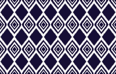 Ikat desen tasarımı. Etnik ikat desenli Afrikalı Afrikalı Amerikalı Aztek motifli tekstil ve bohem vektör. arkaplan, duvar kağıdı, halı izi, kumaş, batik. vektör deseni için dizayn. 