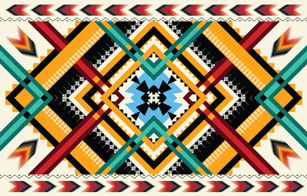 Abstrakti Etninen Geometrinen Kuvio Vektori Native Afrikkalainen Amerikan Meksikon Aztec — vektorikuva