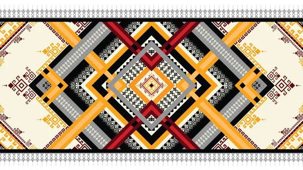 Абстрактный Вектор Этнической Геометрической Модели Коренные Афроамериканские Мексиканские Ацтекские Мотивы — стоковый вектор