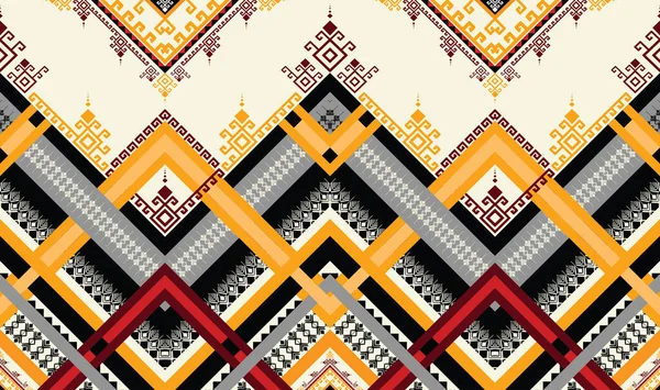 Abstracte Etnische Geometrische Patroon Vector Inheemse Afro Amerikaanse Mexicaanse Azteekse — Stockvector
