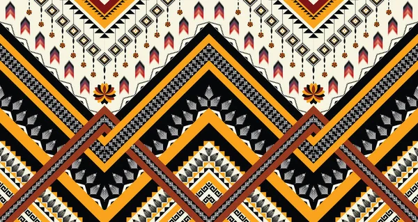 Modèle Ikat Géométrique Ethnique Abstrait Afro Américaine Mexicaine Orientale Textile — Image vectorielle