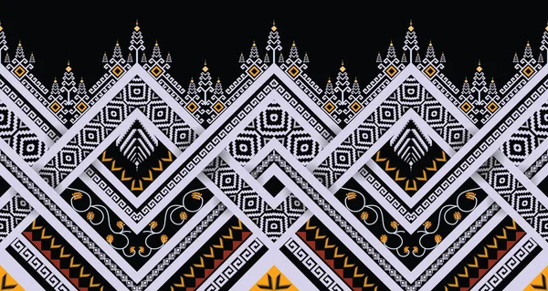 Patrón Ikat Geométrico Étnico Abstracto Oriental Afroamericano Mexicano Azteca Motivo — Vector de stock