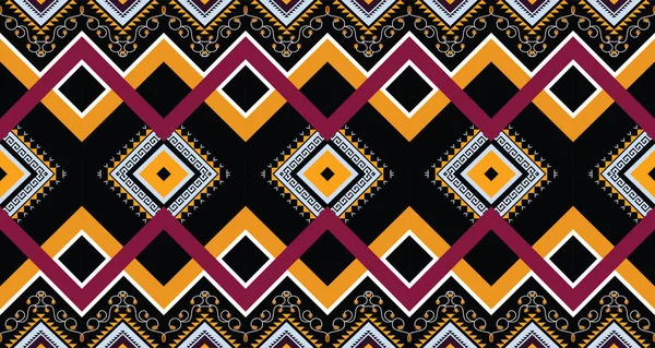 Abstraktes Ethnisch Geometrisches Ikat Muster Orientalische Afroamerikanische Mexikanische Aztekische Motivtextilien — Stockvektor
