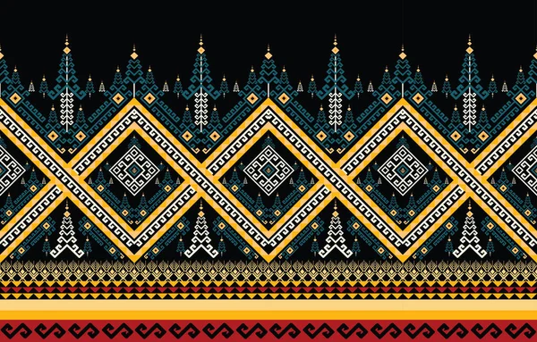民族的なイカットパターン東洋アフリカ系アメリカ人メキシコ人アステカのモチーフ繊維とボヘミアンベクトル カーペットプリント ファブリック バティックのためのデザイン ベクトルIkatパターン — ストックベクタ