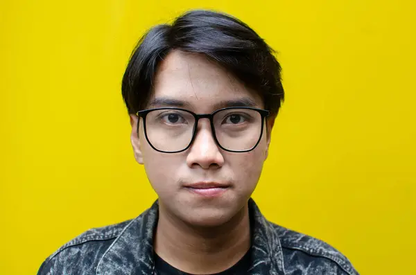 Mutlu, gülümseyen ve gülen Asyalı adam. Model reklamcılığı için en iyisi..