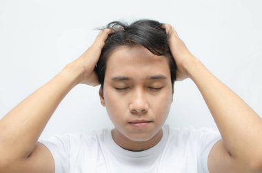 Asyalı Adam Tarafından İllüstrasyon Edinilen Tazelik ve Sağlık Konsepti Güzel Hissediyor Kokusunu Kokusuyla Kokulu ve Taze Odor Koltukaltı İfadesiyle Keyifle Dolu.