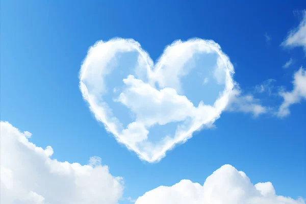 Cloud Form Heart Blue Sky — Stock Photo, Image