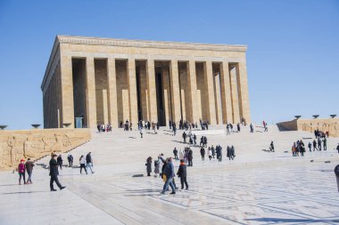Mustafa Kemal Atatürk 'ün Anitkabir' deki mozolesi. Ankara, Türkiye - 23 Ocak 2024
