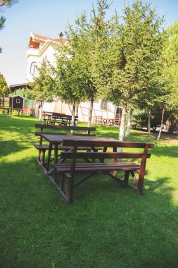 Piknik masası, açık havada, piknik masası..