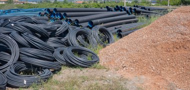 Siyah HDPE silikon boru, su kaynağı için plastik borular
