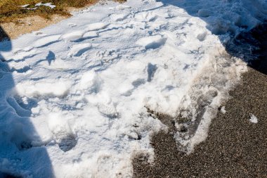 İtalya 'nın Roccaraso şehrinde karla kaplı, huzurlu bir yamaç. Dağdaki çıplak ağaçlar, kış sporu meraklıları ve doğa severler için mükemmel bir tezat oluşturuyor.