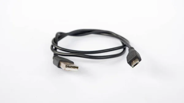 Kabel Yang Digunakan Untuk Mengisi Daya Smartphone Atau Perangkat Portabel — Stok Foto