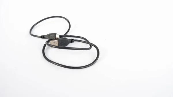 Een Kabel Die Wordt Gebruikt Een Smartphone Ander Draagbaar Apparaat — Stockfoto