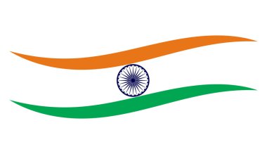 Çakra vektör tasarım elementli Hint bayrağı