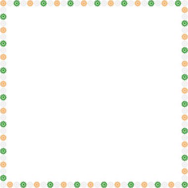 Üç renkli sınır karesi bağımsızlık günü dilekleri ve kutlamaları