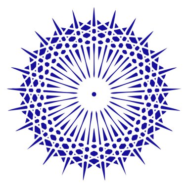 Koyu mavi mandala vektör tasarımı