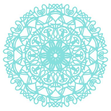 Yeşil mandala tasarım vektör elementi