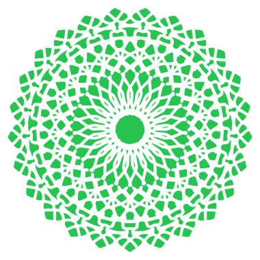 Açık yeşil mandala tasarımı