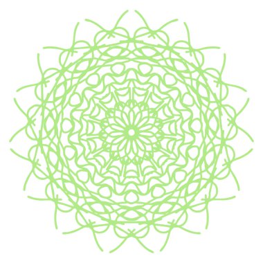 Yeşil vektör şenlik mandala tasarımı