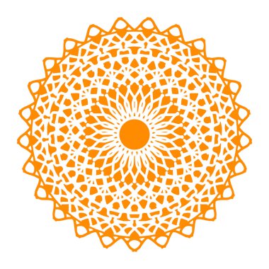 Turuncu mandala dekoratif dekoratif element
