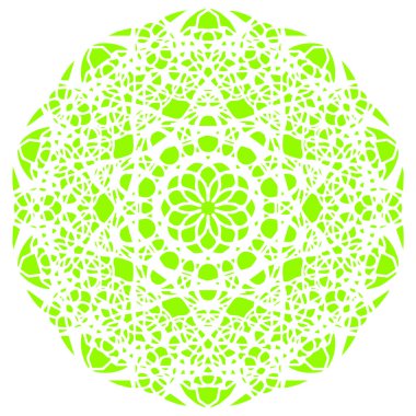 Sarı renkli mandala çiçekli arka plan dekorasyonu