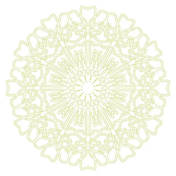 Yeşil basit vektör mandala şenlik tasarımı