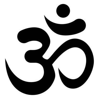 Om Hindistan ruhani vektör hinduizm ögesi 
