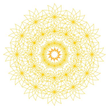Sarı modern mandala vektör tasarımı