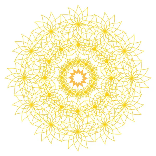 Sarı modern mandala vektör tasarımı
