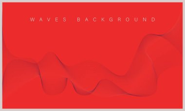 Kırmızı dalgalı soyut satır arkaplanı