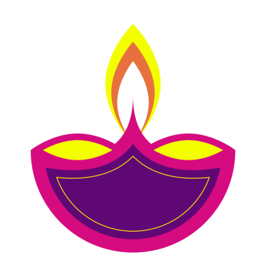 Diwali diya festival tasarım elementi 