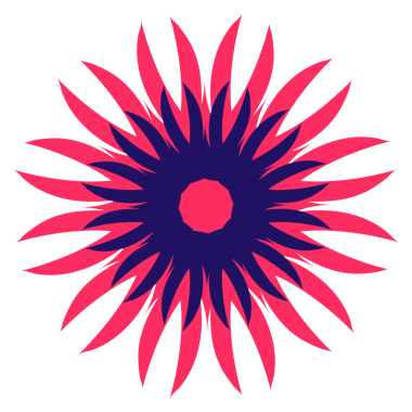 Mavi ve pembe modern çiçek festivali elementi