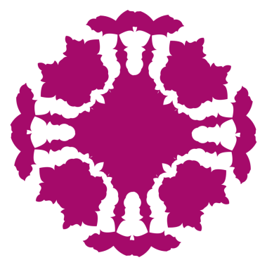 Magenta dekoratif mandala tasarım ögesi