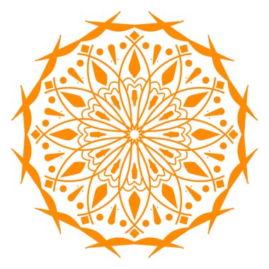 Çiçek mandala tasarım vektör elementi 