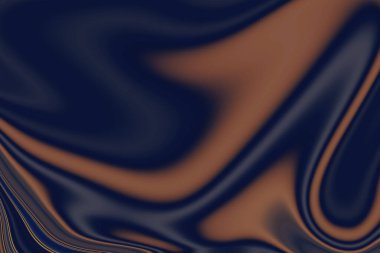 Mavi ve çikolata kahverengi soyut dalgalı şekiller arka plan