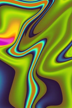 Yeşil pembe ve mavi soyut sıvı sıvı gölge arkaplanı