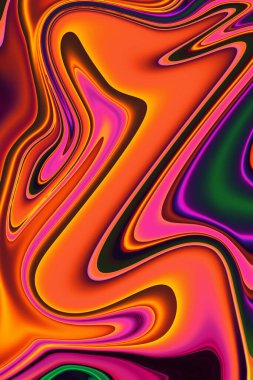 Turuncu ve pembe soyut dalgalar arka planı şekillendirir