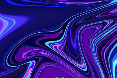 Mavi ve mor soyut dalgalar sıvı arkaplan