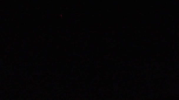 Rozmazané Diwali Oslavy Noční Záběr Diwali Firecrackers Oblohy Záběry Rakety — Stock video