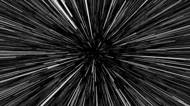 Space hyper-lapse or Space Jump or Hyperspace Jump stars. 3d rendering time travel, traveling through stars with the speed of light through a black hole in a space tunnel. clipart