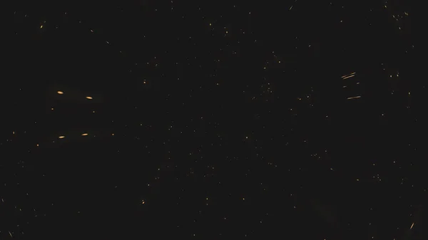 要約新年のビデオのための黄金粒子背景 お祝いビデオ 等高解像度で黄金の火花背景を浮遊 — ストック写真