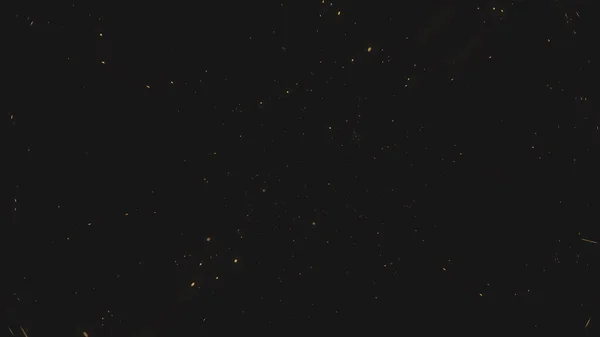 要約新年のビデオのための黄金粒子背景 お祝いビデオ 等高解像度で黄金の火花背景を浮遊 — ストック写真